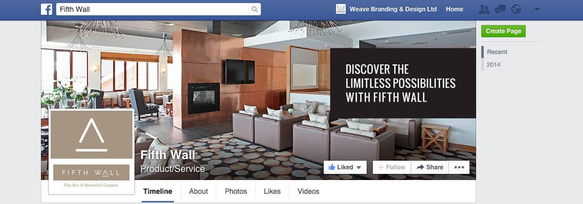 Fifth Wall Carpet & Rugs social media - facebook banner design