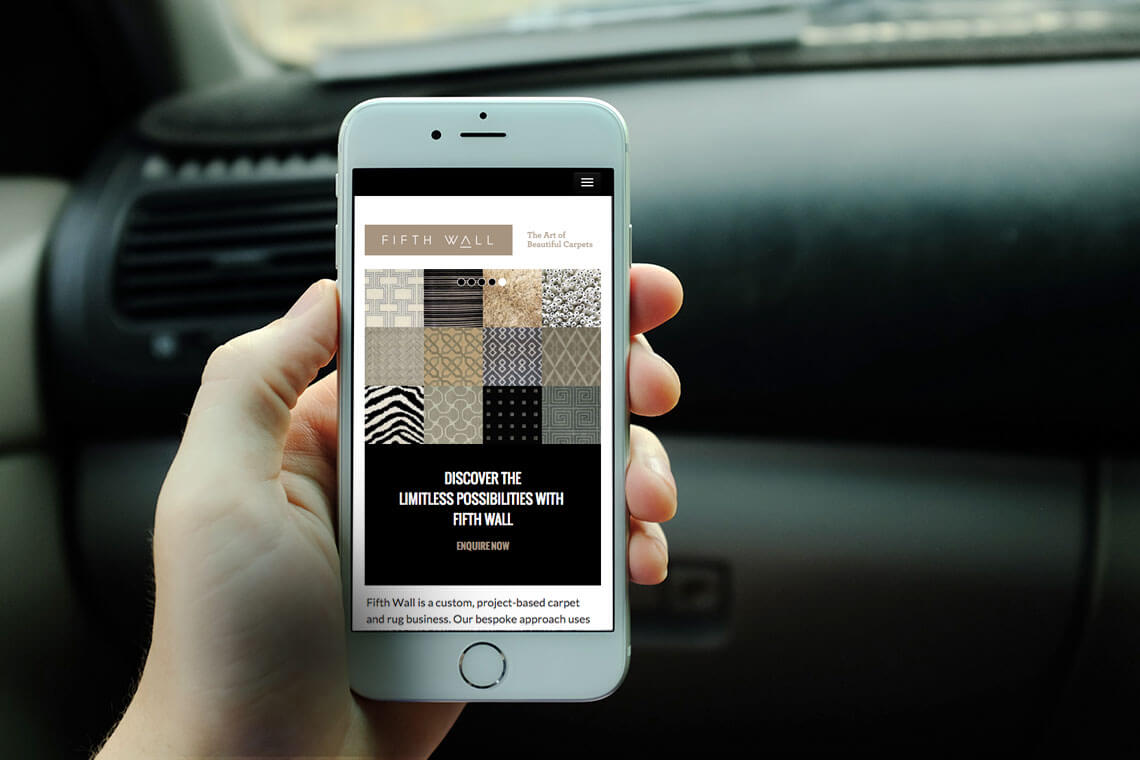 Fifth Wall Carpet & Rugs website - mobile