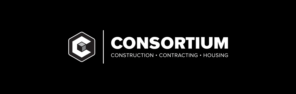 Consortium Construction logo design
