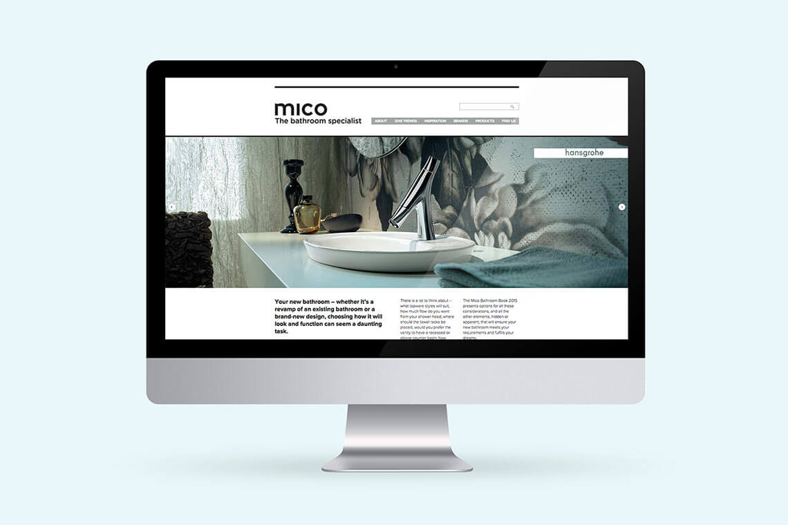 Mico Bathrooms Ecommerce website 1