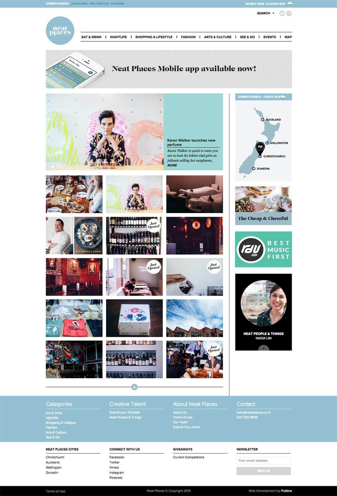 Neat Places responsive website design