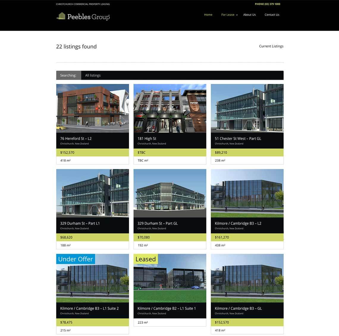 Peebles Property Group real estate website design 2