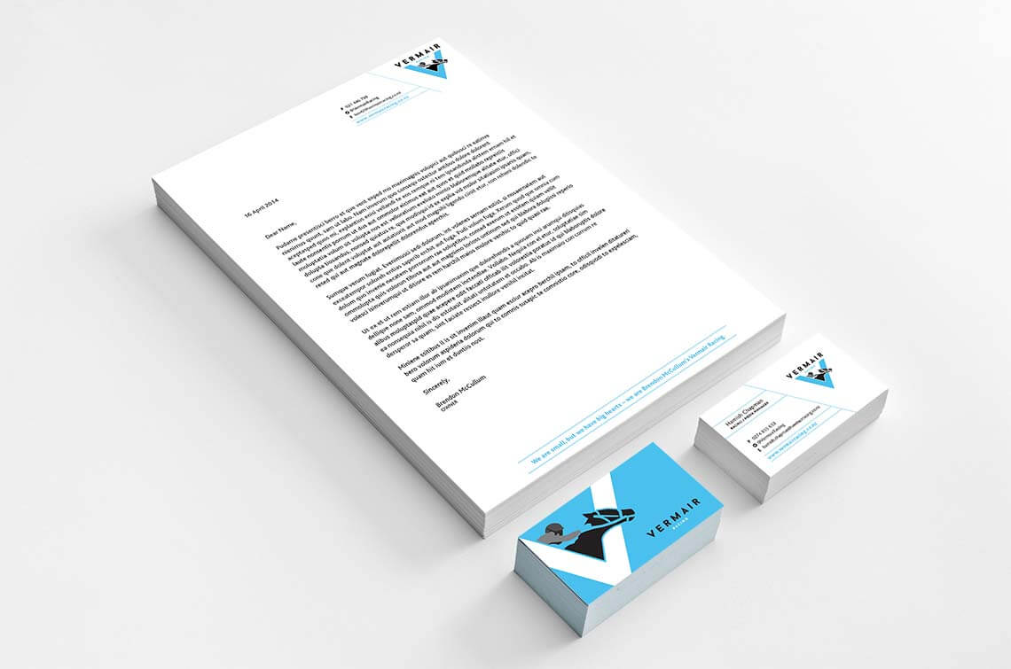 Vermair Racing Stationery Design